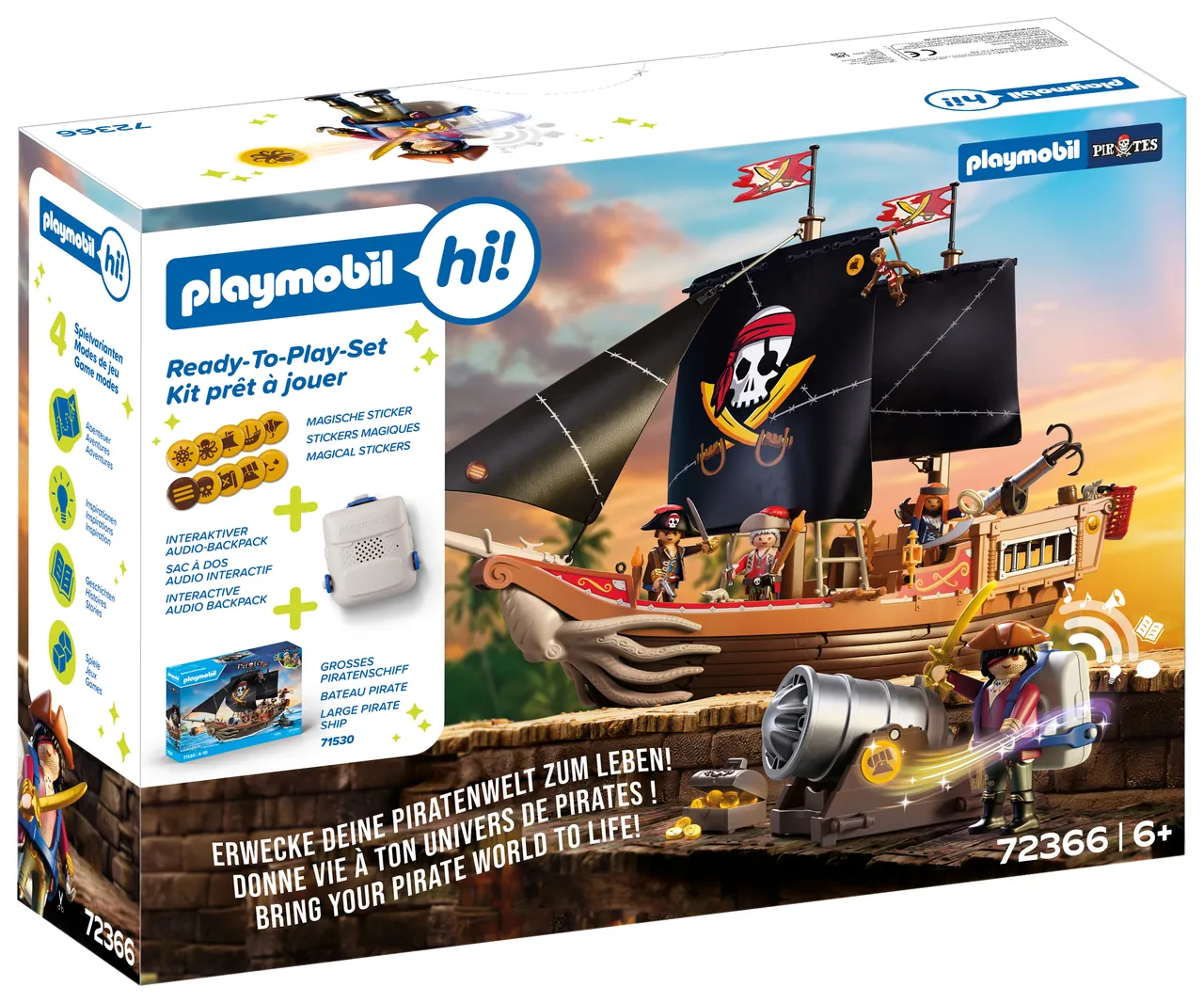 Box of the Playmobil hi! Ready-to-Play Set Pirates with pirate ship